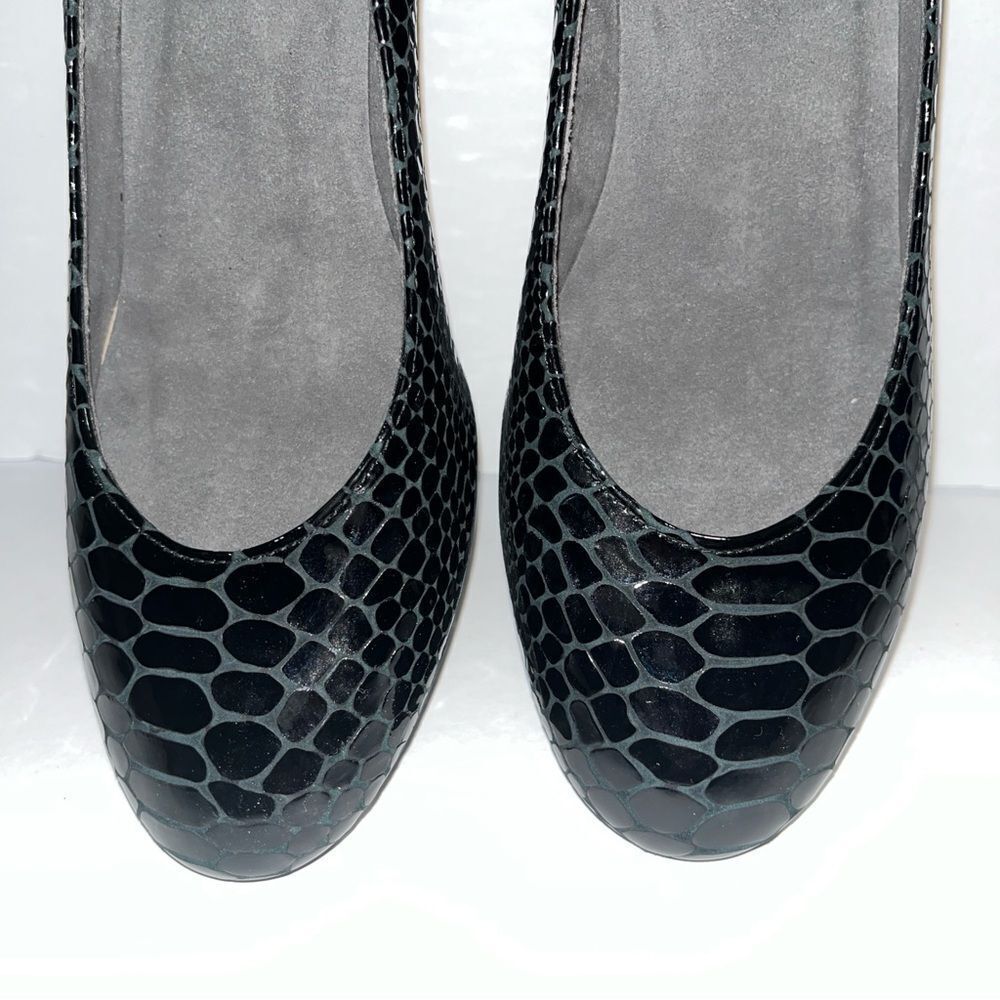 Stuart Weitzman / Snake Embossed Patent Leather P… - image 8